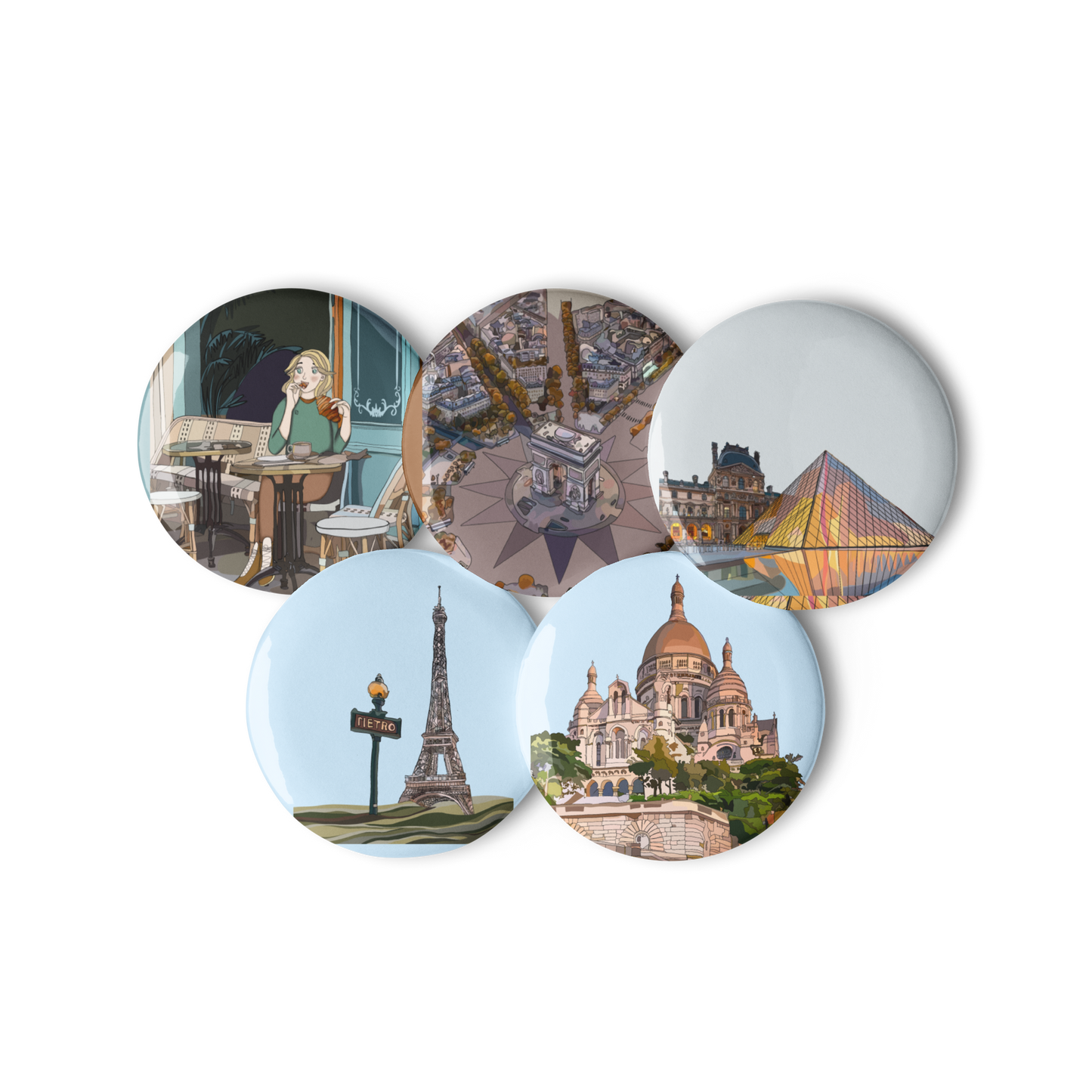The Adventures of Penny-Lou - Bonjour Paris! - Set of 5 pins
