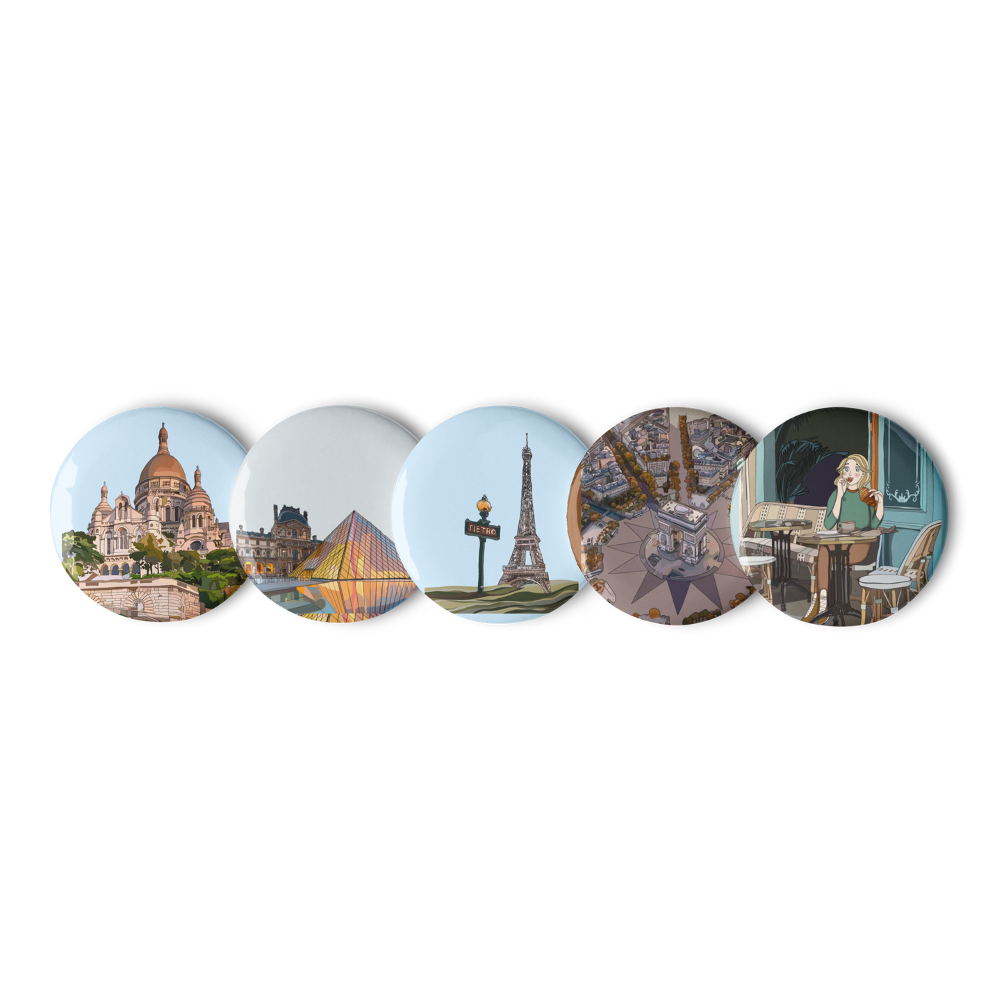 The Adventures of Penny-Lou - Bonjour Paris! - Set of 5 pins