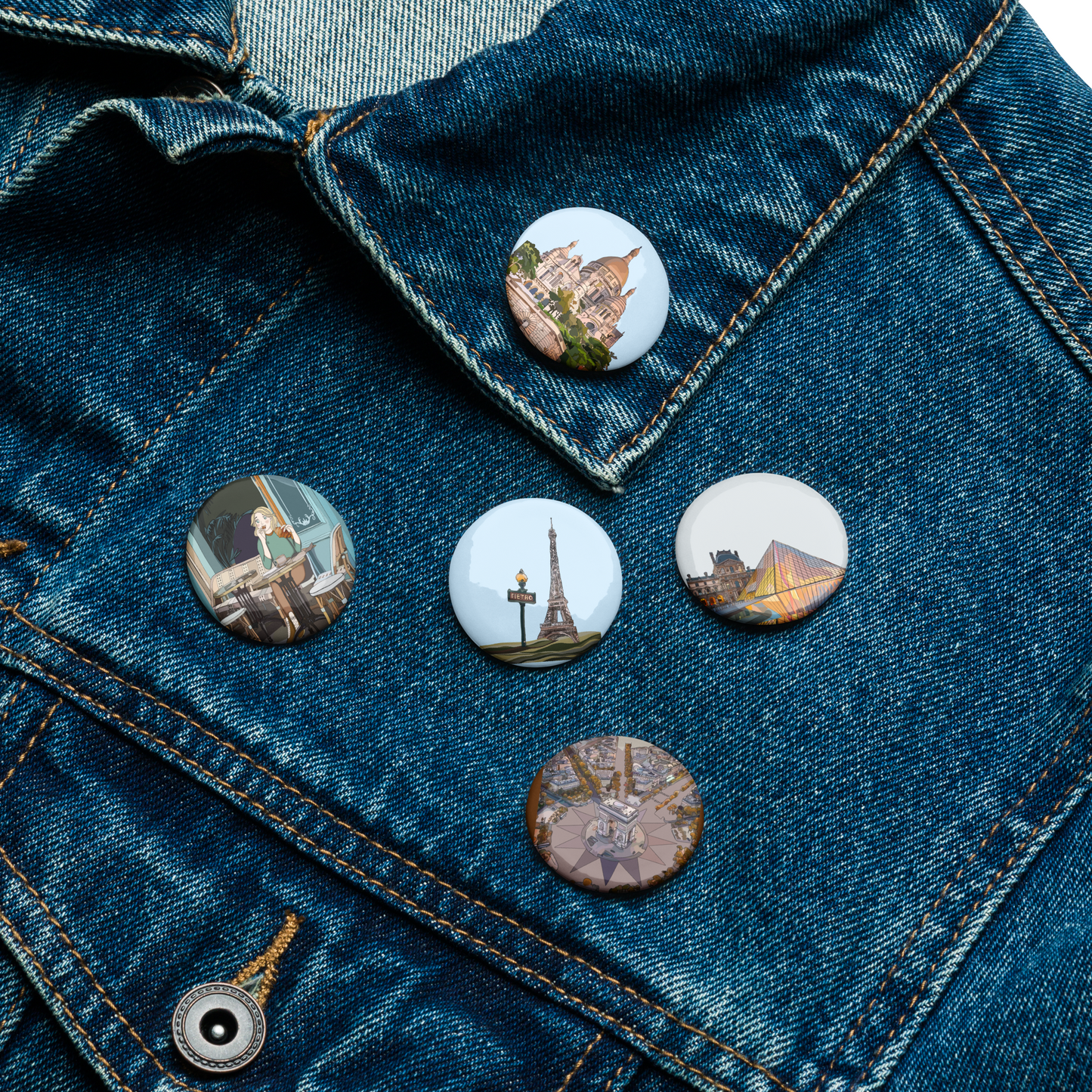 The Adventures of Penny-Lou - Bonjour Paris! - Set of 5 pins