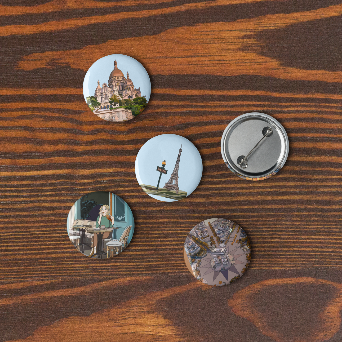 The Adventures of Penny-Lou - Bonjour Paris! - Set of 5 pins